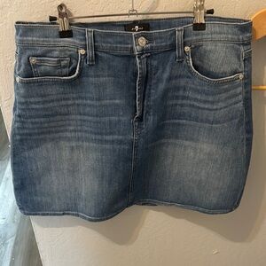 Blue Denim Mini Skirt
